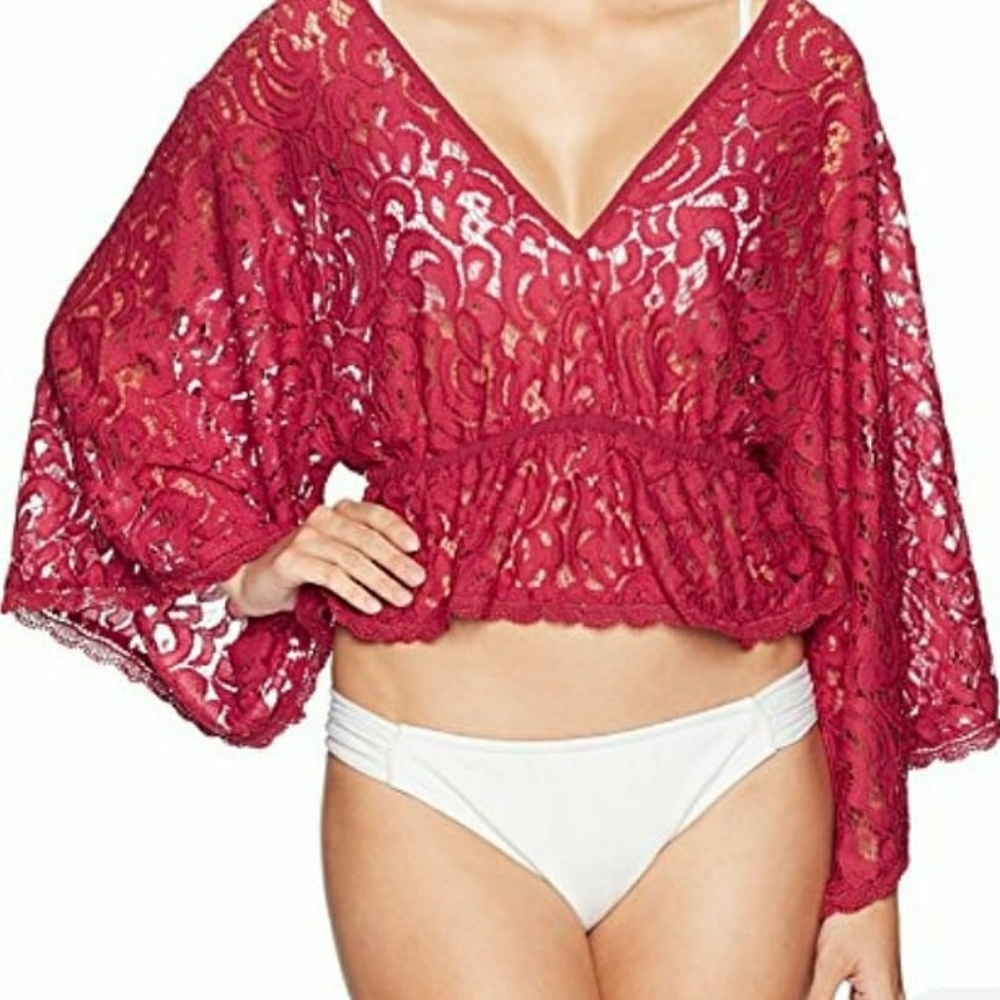 Minkpink cropped cover up top